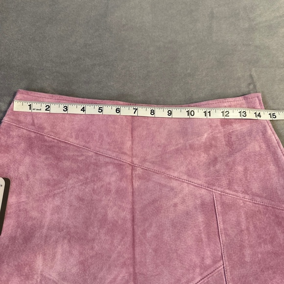 Boho Chic Suede Skirt Skotts Pink Size 8 Washable Midi NWT Western Cowgirl 90s - Picture 2 of 9